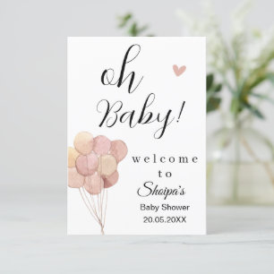 Invitación Dusty Pink Boho Baby Shower