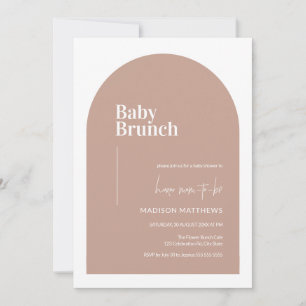 Invitación Dusty Pink Minimal Arch Baby Brunch Baby Shower