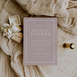 Invitación Dusty Pink Minimal Moderno Ducha Bridal