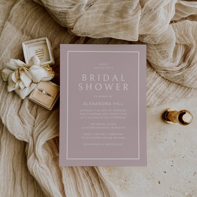 Invitación Dusty Pink Minimal Moderno Ducha Bridal (Subido por el creador)