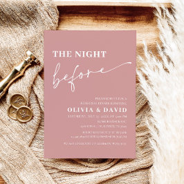 Invitación Dusty Pink Night Antes De Invitar A La Cena De Ens