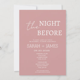 Invitación Dusty Pink the Night Before Rehearsal Dinner
