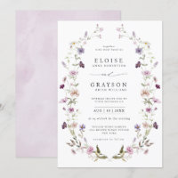 Dusty Purple Lavender Wildflower Garden Wedding