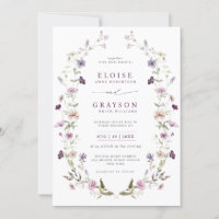 Dusty Purple Lavender Wildflower Garden Wedding