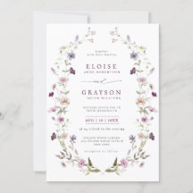 Dusty Purple Lavender Wildflower Garden Wedding