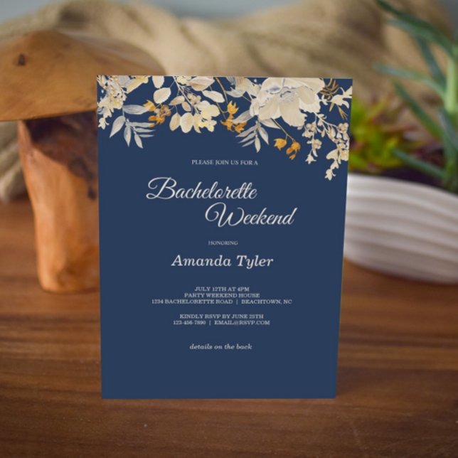 Invitación Dusty Rosa Autumn Boho Bachelorette Weekend Invita (Subido por el creador)