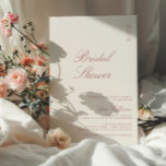 Invitación Dusty Rosa Elegante caligrafía Ducha nupcial<br><div class="desc">Elegante caligrafía polvorienta escritura rosa invitación moderna a la ducha de novia.</div>
