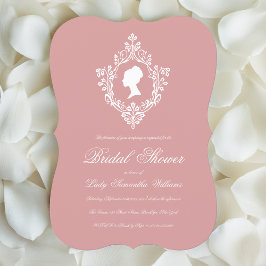 Invitación Dusty Rosa Escudo de cosecha Regency Bridal Shower