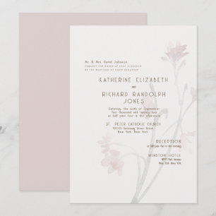 Invitación Dusty Rosa Gold Textos 2 Boda de lugar