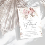 Invitación Dusty Rosa Rubor Boho Boda Floral Rosa<br><div class="desc">Invitación a la boda con flores rosadas del Rosa Rubor Boho También tenemos muchas otras invitaciones y colecciones.</div>