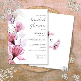 Invitación Dusty Rose Floral Bridal Shower