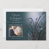 Dusty Verde azulada Save the Date Moonlight Dragon