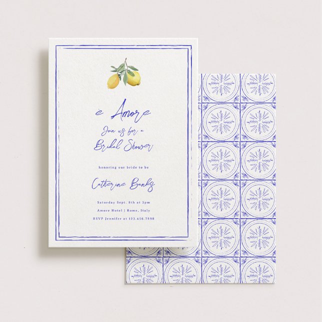 Invitación È Amore Italian Bridal Shower (Subido por el creador)