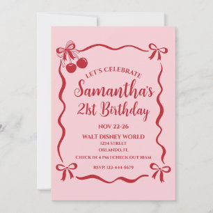 Invitación e Itinerario de Celebración de Cumpleañ