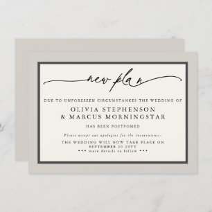 Invitación Earthtone Mushroom - Evento pospuesto moderno