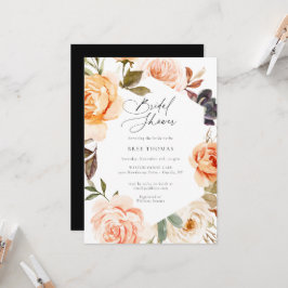 Invitación Earthy Autumn Floral Bridal Shower