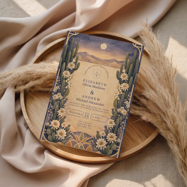 Invitación Earthy Desert Floral Wedding (Subido por el creador)