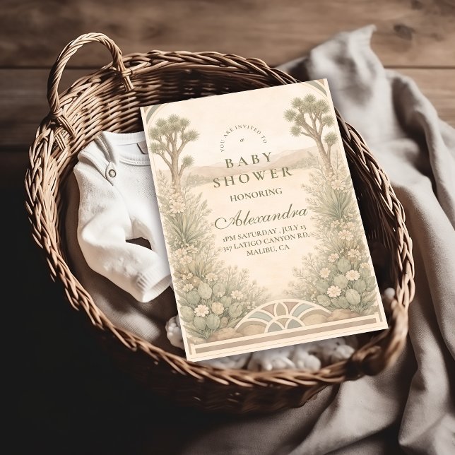 Invitación Earthy Desert Meadow Baby Shower (Subido por el creador)