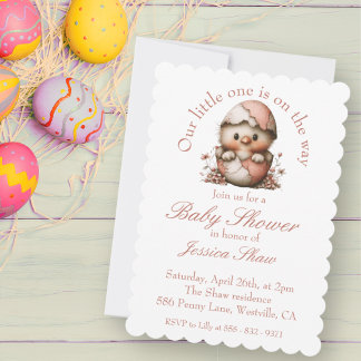 Invitación Easter Chick Baby Shower Invitation