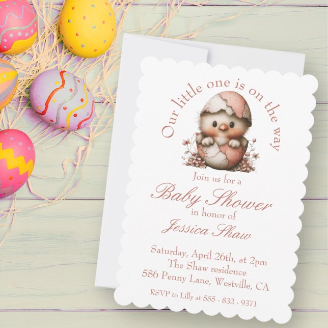Invitación Easter Chick Baby Shower Invitation (Subido por el creador)