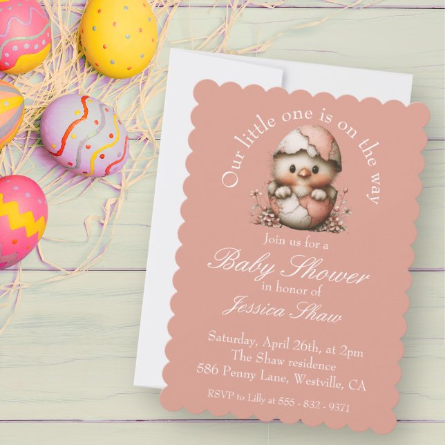 Invitación Easter Chick Baby Shower Invitation (Subido por el creador)
