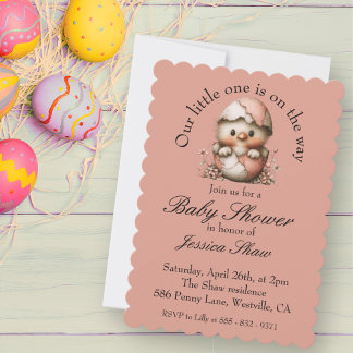 Invitación Easter Chick Baby Shower Invitation
