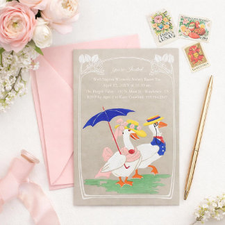 Invitación Easter Duck Invitation - Tea Party or Brunch
