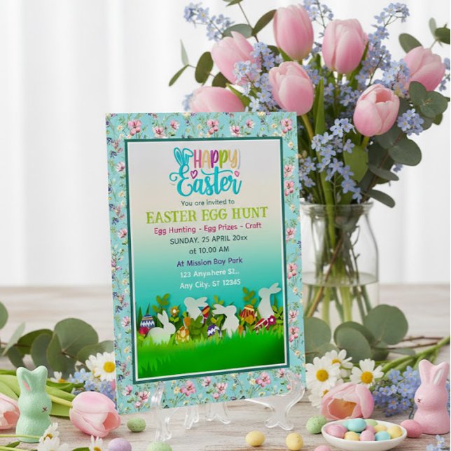 Invitación Easter Egg Hunt, Kids Easter Celebration Party (Subido por el creador)