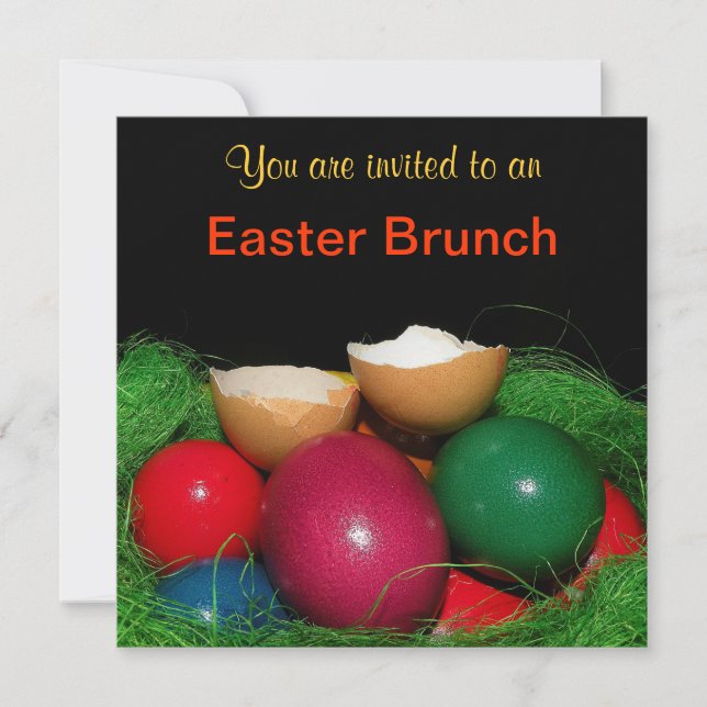 Invitación Easter eggs Easter party Invitation Card (Anverso)