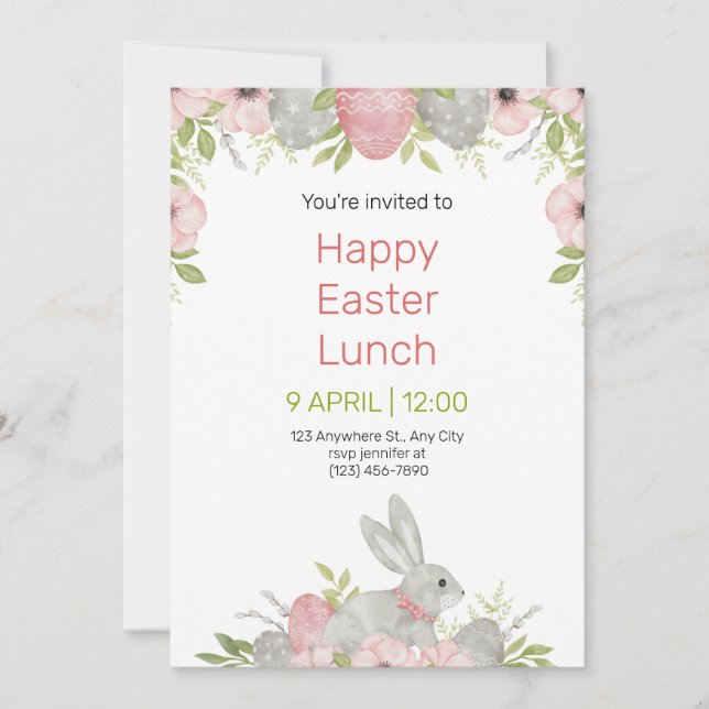 Invitación Easter Potluck Invitation (Anverso)