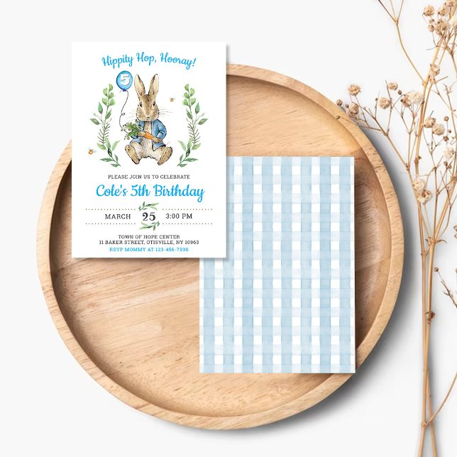 Invitación Easter Rabbit Bunny Boy Birthday Invitation (Subido por el creador)
