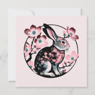 Invitación Easter Spring Bunny Rabbit Dogwood