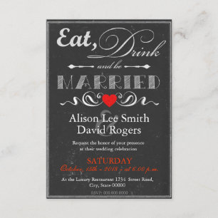 Invitación Eat, Drink and be Married