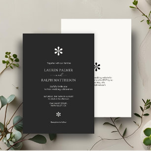 Invitación Ebony & Ivory   Moda Boda mínimo
