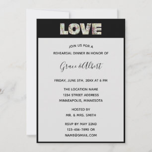 Invitación Ebony Vanilla Strawberry Hydrangeas Ensayo