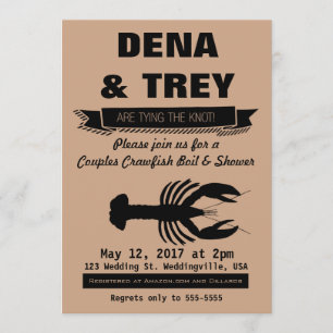 Invitación Ebullición Inviation de los cangrejos, casando la