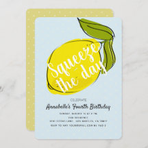 Echar el sol al día de cumpleaños azul de cítricos