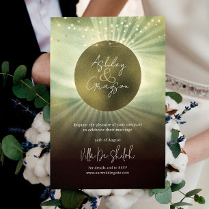 Invitación Eclipse Celestial Boda Elegante