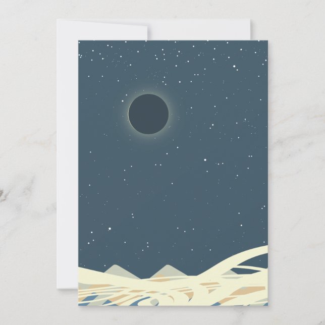 Invitación Eclipse de arte solar con "serpientes" (Anverso)