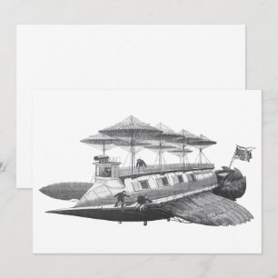 Invitación Eclipse de Dirigible de Ciencia Ficción