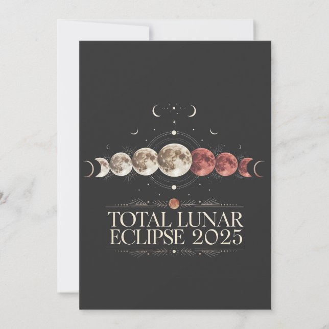Invitación Eclipse lunar total 2025 Astronomía Noroeste de Es (Anverso)