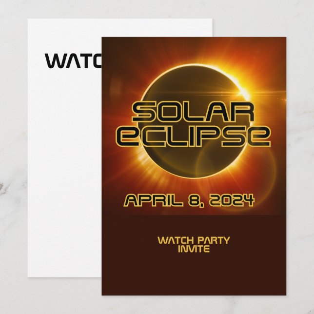 Invitación Eclipse solar (Anverso / Reverso)