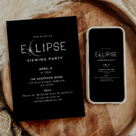 Invitación Eclipse Solar 2024 Fiesta de Visualización de Ecli