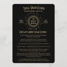 Invitación Eclipse Solar 2026 Datos Divertidos Estrellas Cele