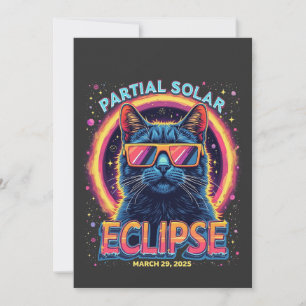 Invitación Eclipse solar parcial de gatito de 2025