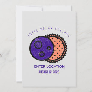 Invitación Eclipse solar total 2026 Personalizado