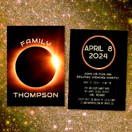 Invitación Eclipse solar total de la familia estadounidense, 