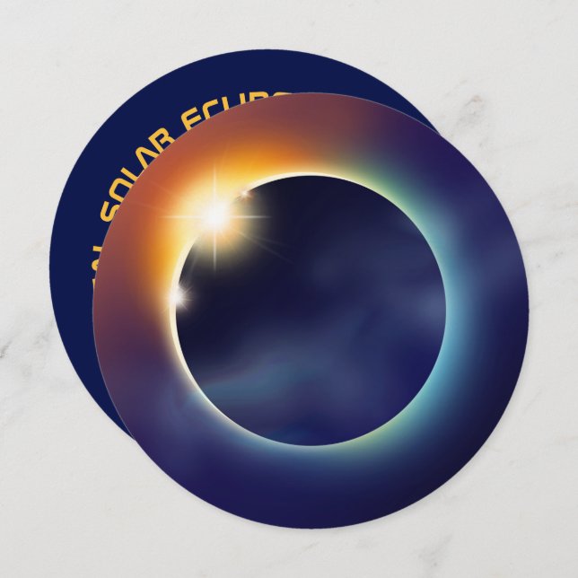 Invitación Eclipse solar total | Fiesta Estrella de Astronomí (Anverso / Reverso)