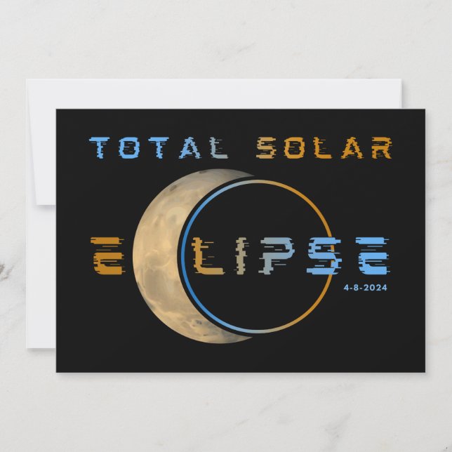 INVITACIÓN ECLIPSE TOTAL DE SOL 8 DE ABRIL DE 2024 SISTEMA SO (Anverso)