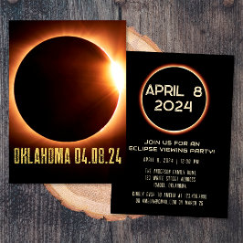 Invitación Eclipse Total de Sol Oklahoma 2024 Personalizado